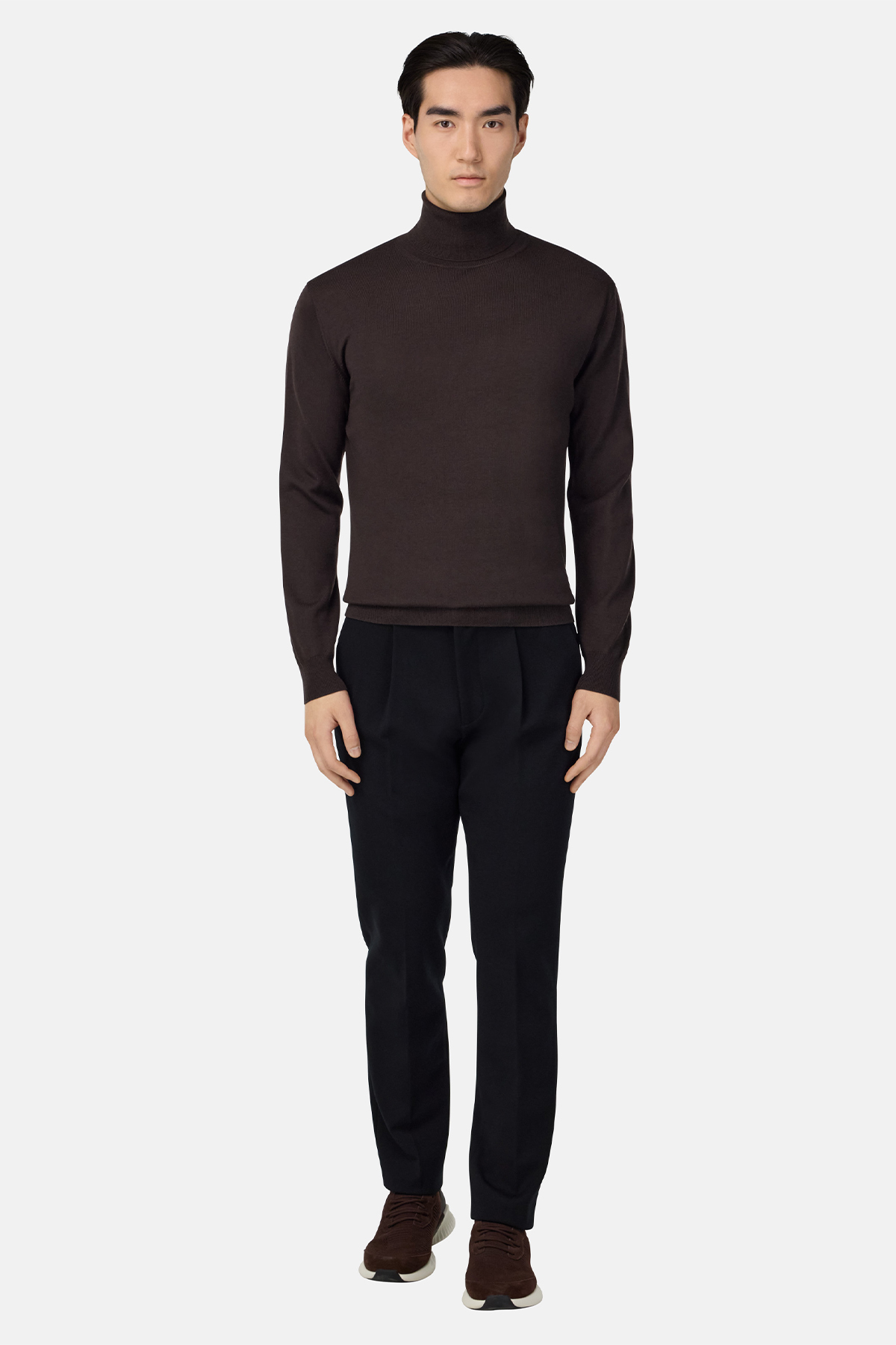 Suéter De Cuello Alto De Lana Merina