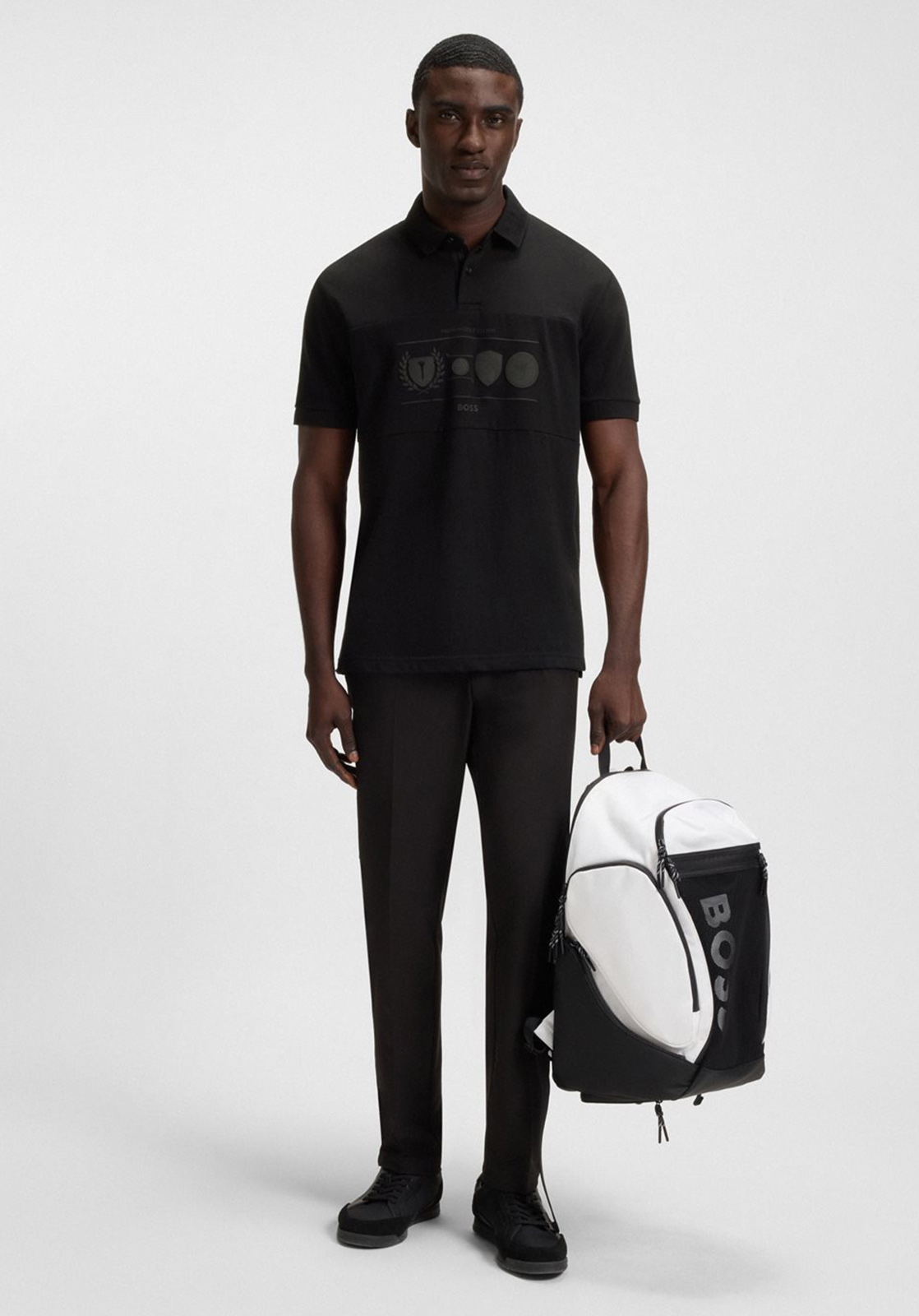 Polo De Corte Relajado De Algodón Con Estampado De Golf