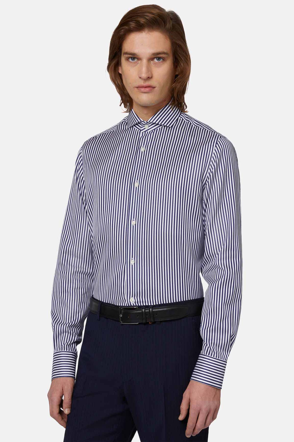 CAMISA FORMAL AZUL MARINO BOGGI image number 1