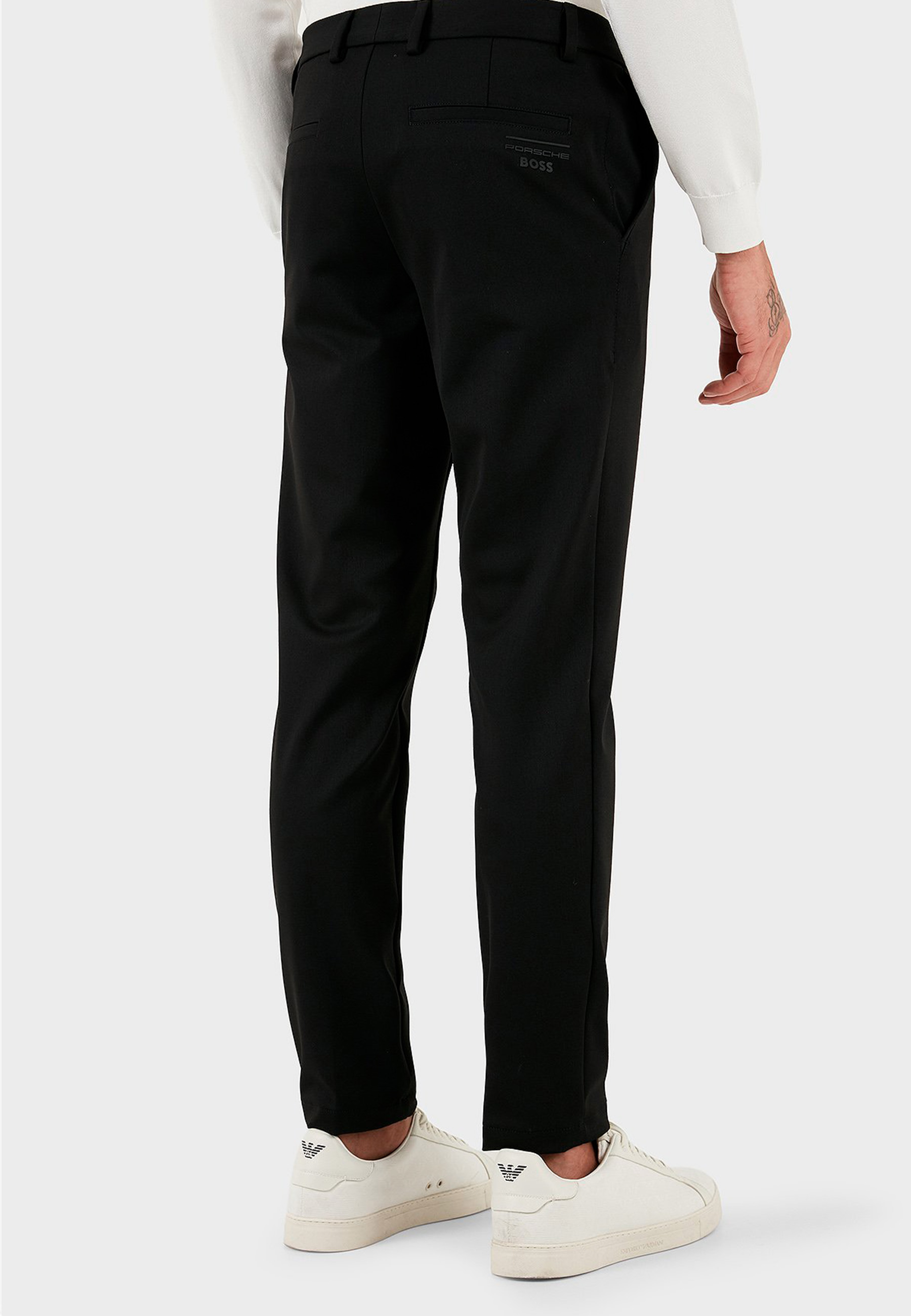 Pantalón Porsche x BOSS De Corte Moderno En Satén Elástico