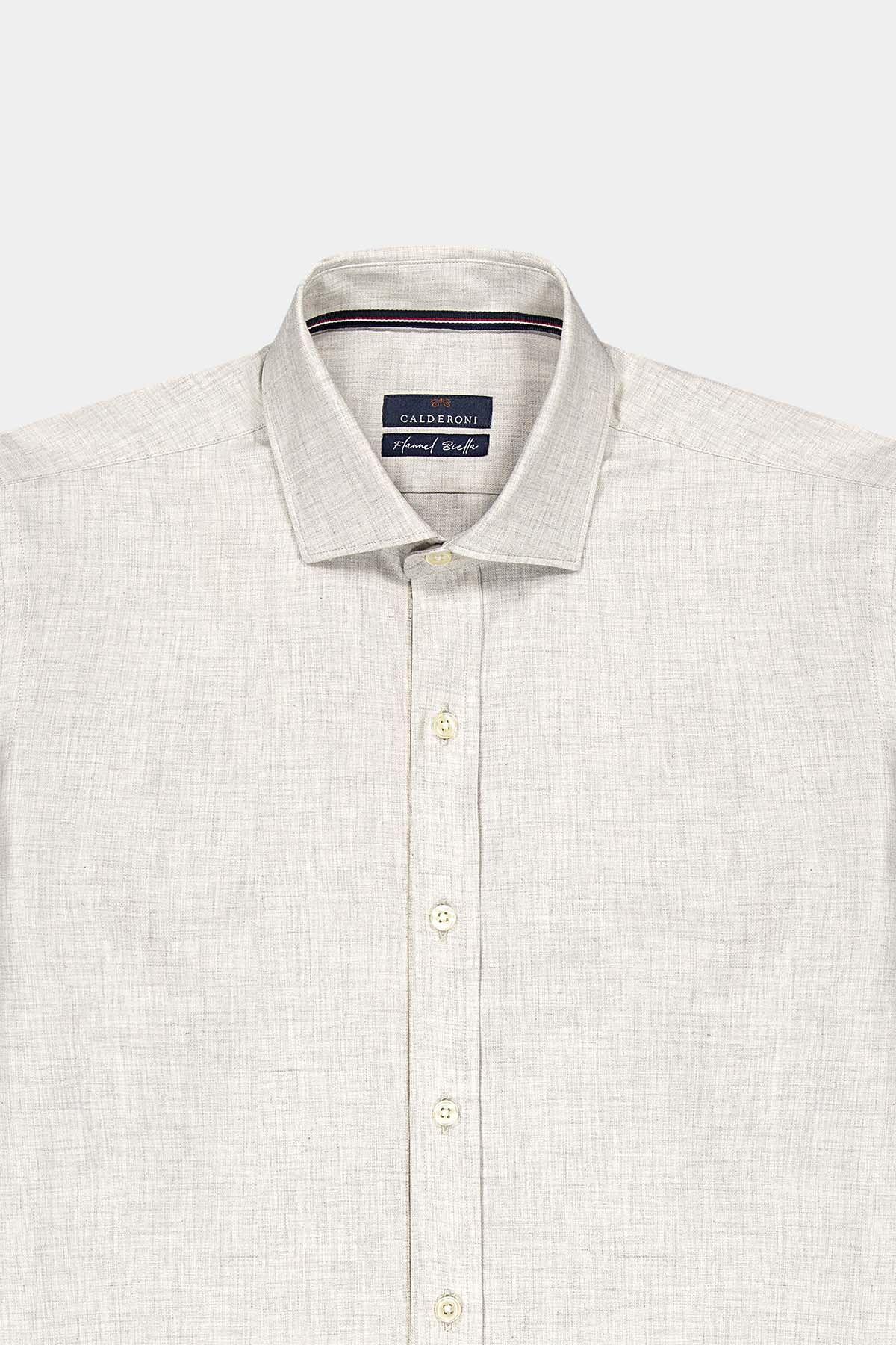 CAMISA SPORT CALDERONI COLOR HUESO CONTEMPORARY FIT image number 1
