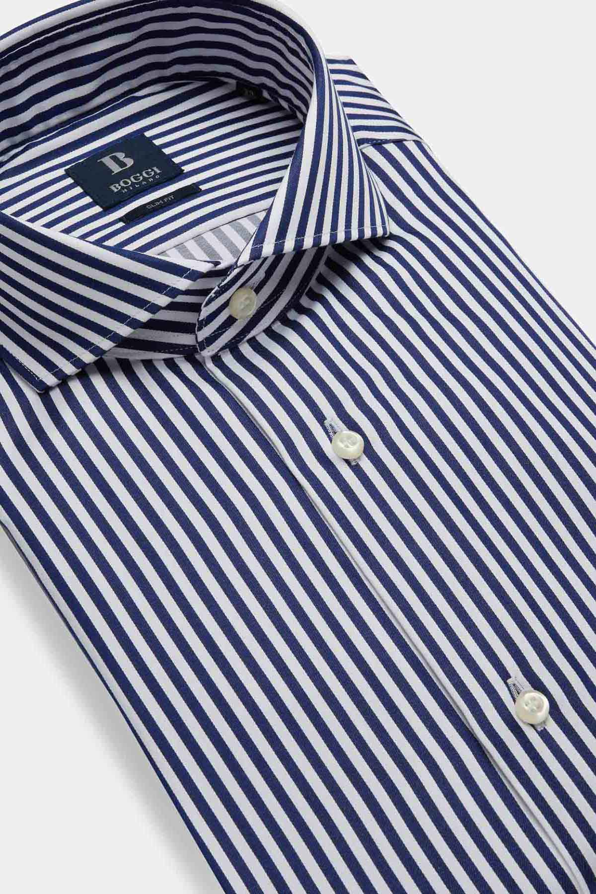 CAMISA FORMAL AZUL MARINO BOGGI image number 5