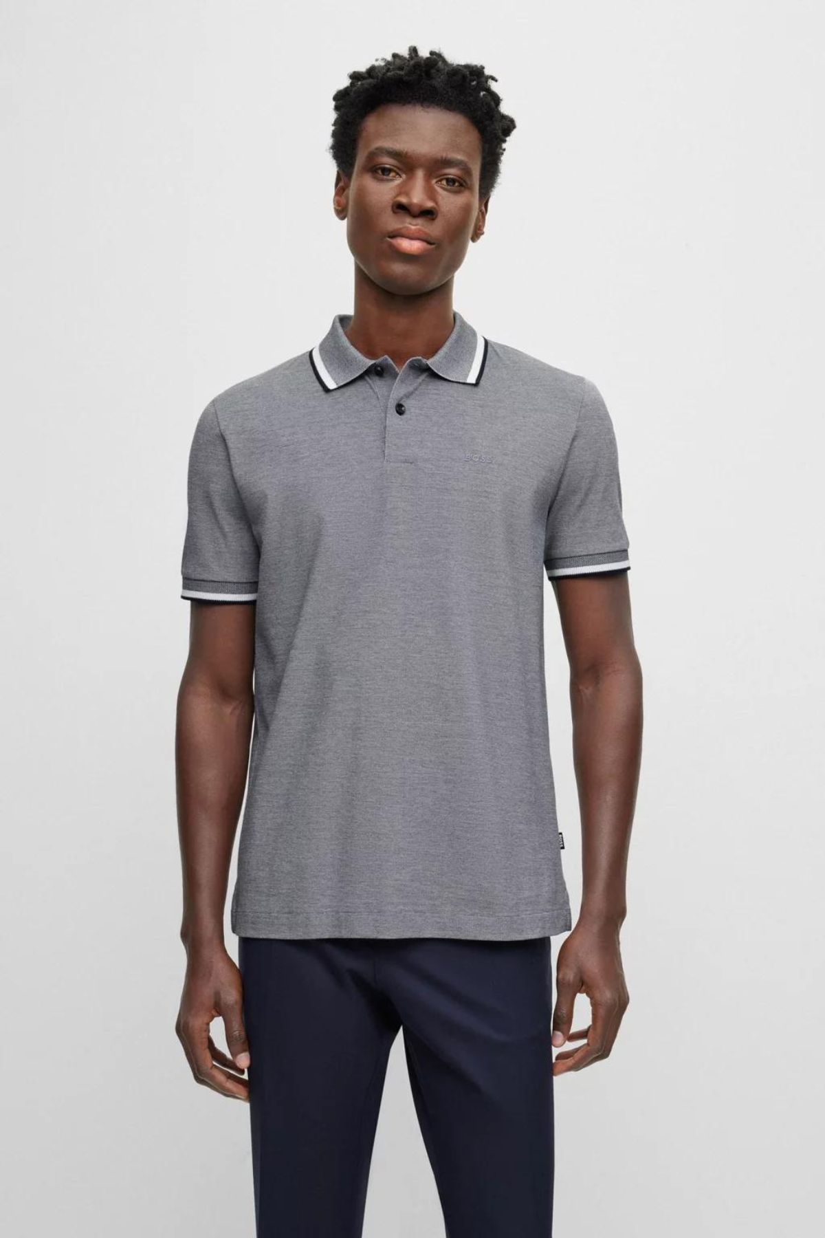 POLO DE PIQUÉ DE ALGODÓN OXFORD CON LOGO BORDADO image number 2