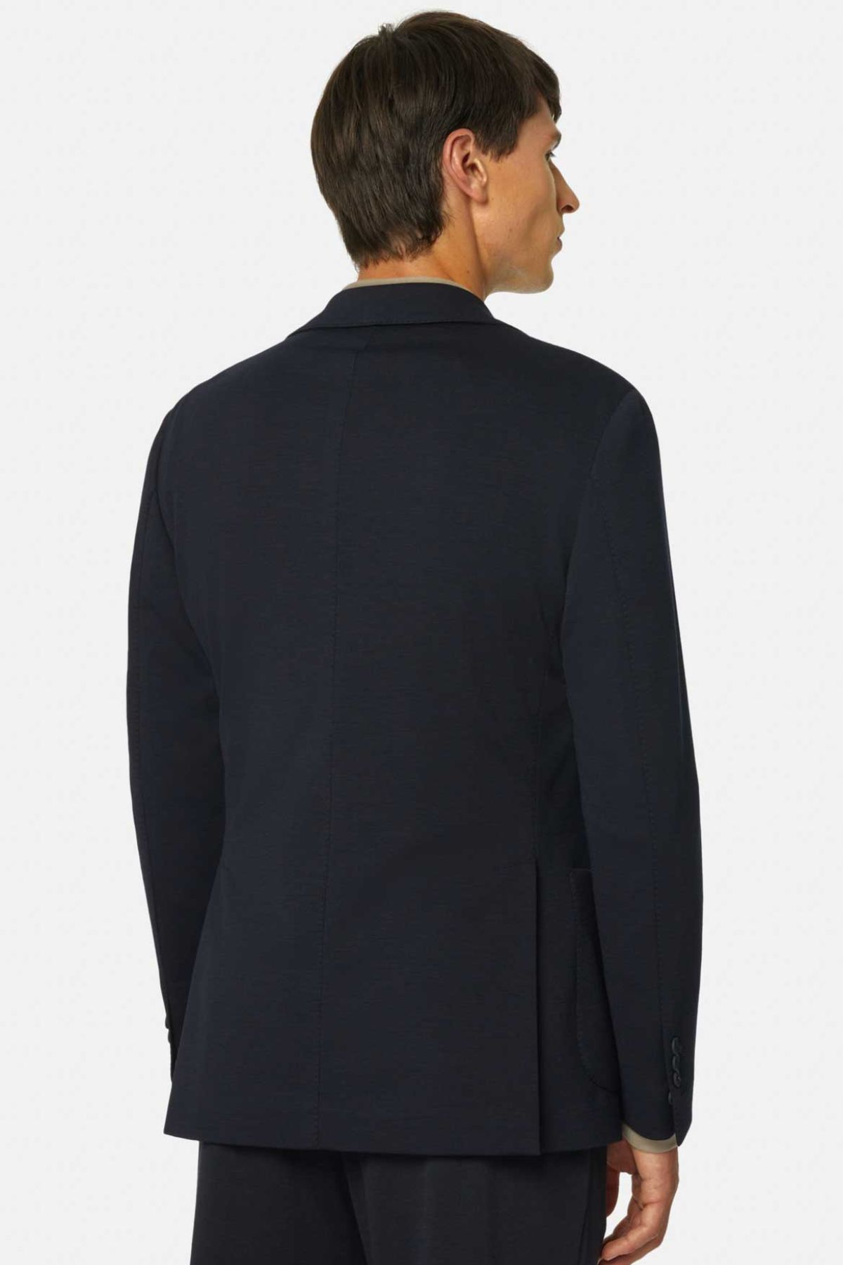 Chaqueta Azul Marino De Nailon Y Lana B Tech image number 3