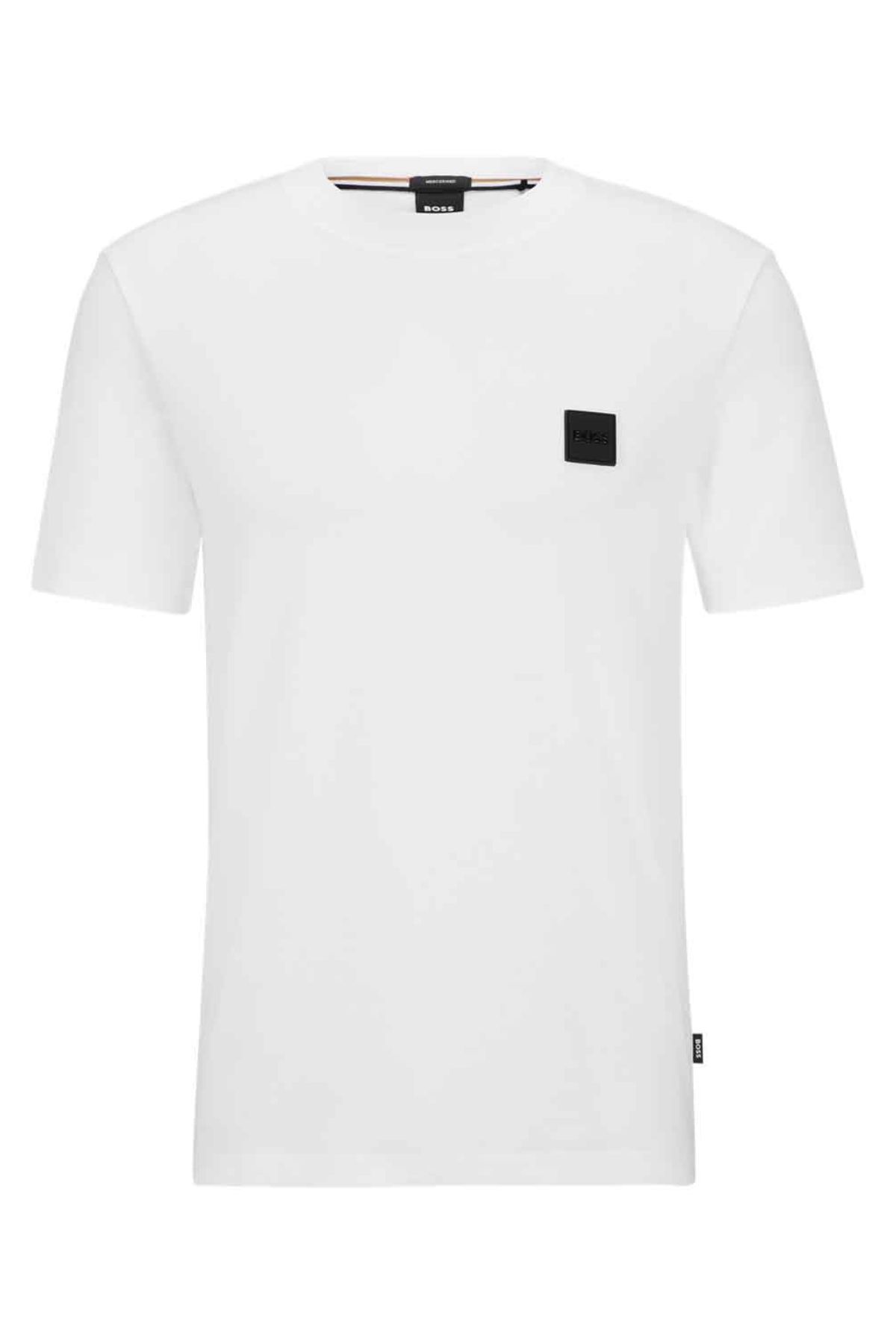 CAMISETA REGULAR FIT EN ALGODÓN PIMA CON LOGO EN CONTRASTE image number 0